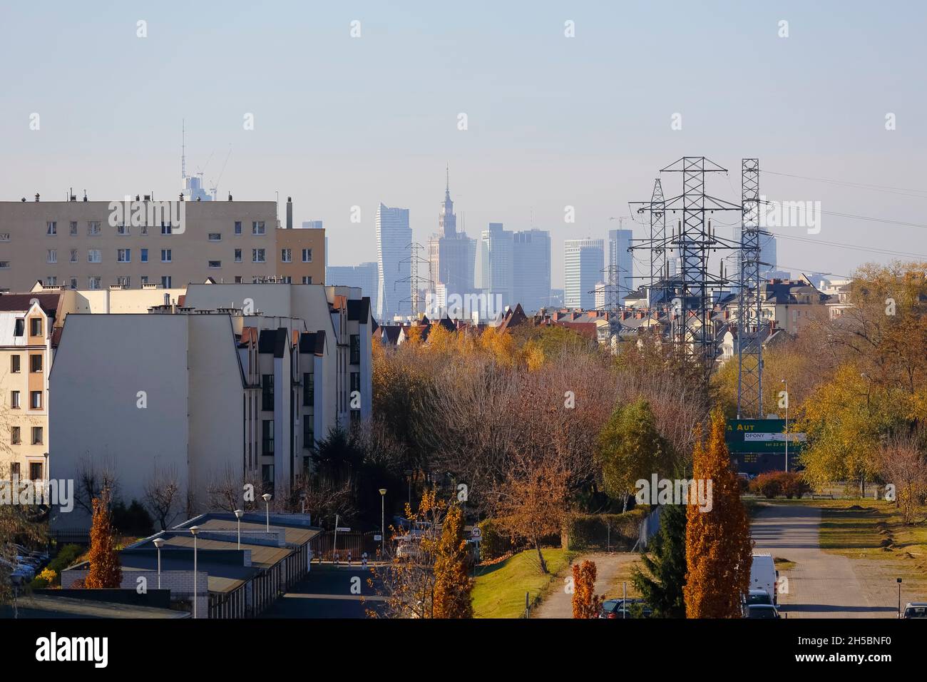 Warsaw, Poland October 31, 2021 Buildings where many families live