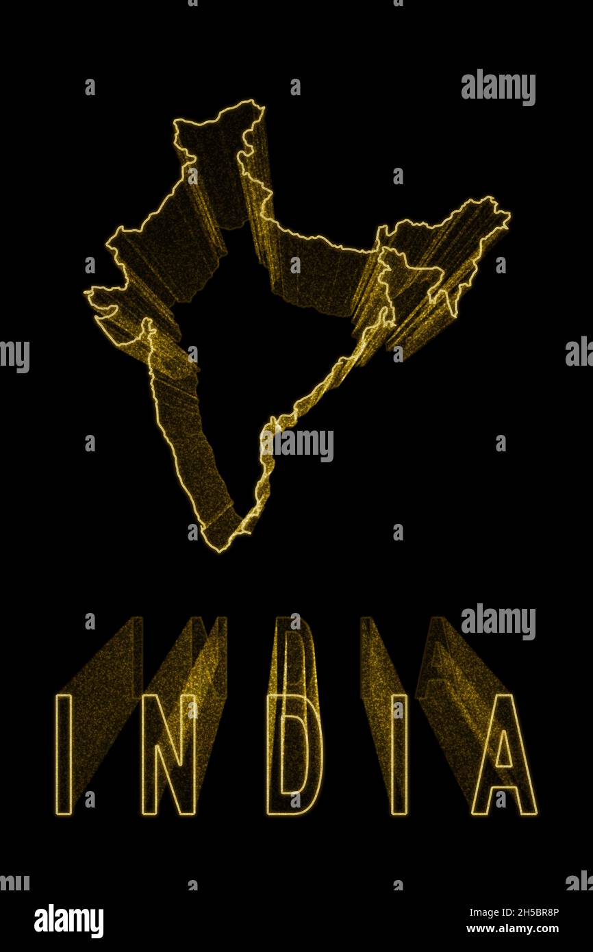 India gold map hi-res stock photography and images - Alamy