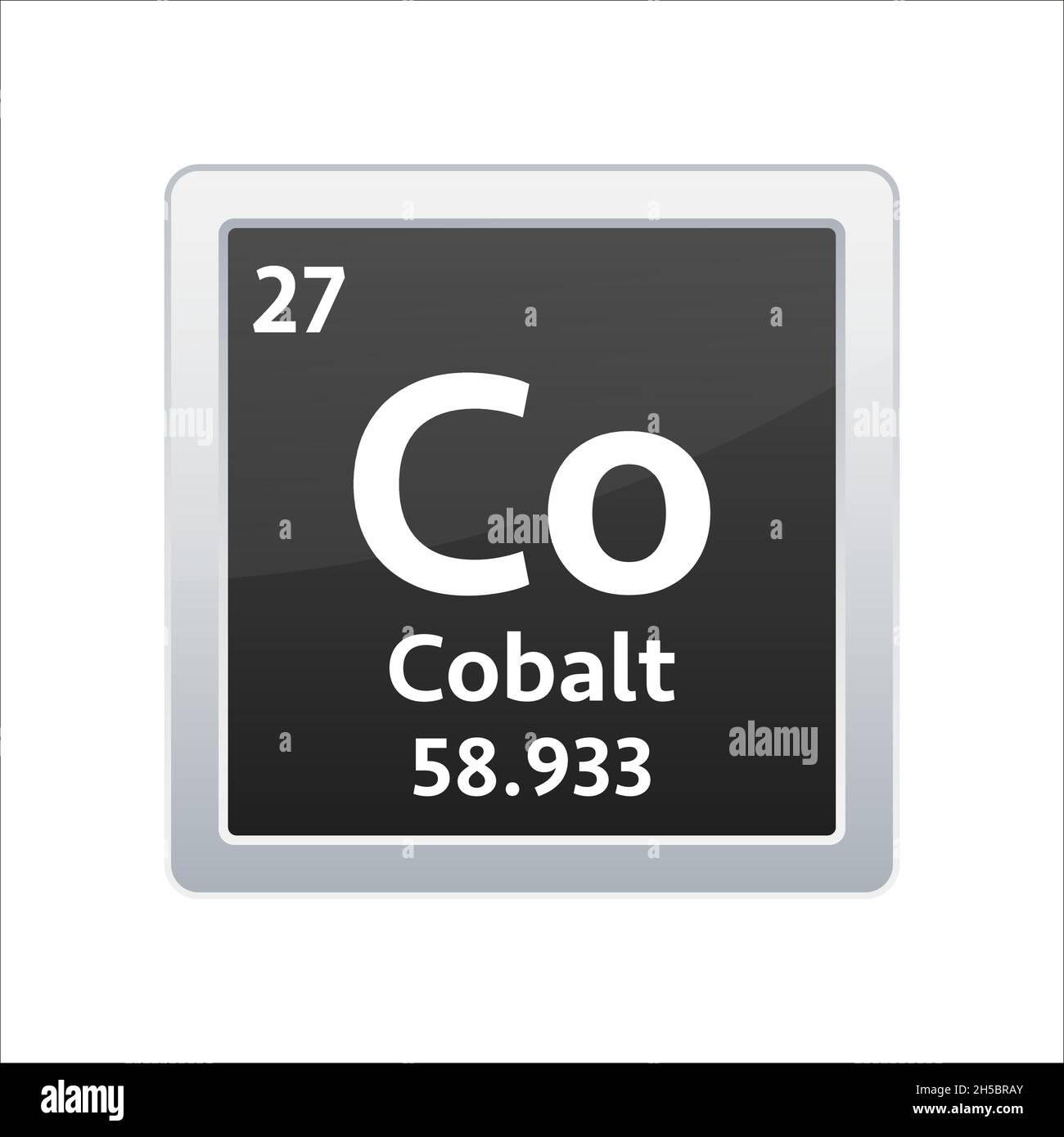 Cobalt symbol. Chemical element of the periodic table. Vector illustration.  12967202 Vector Art at Vecteezy