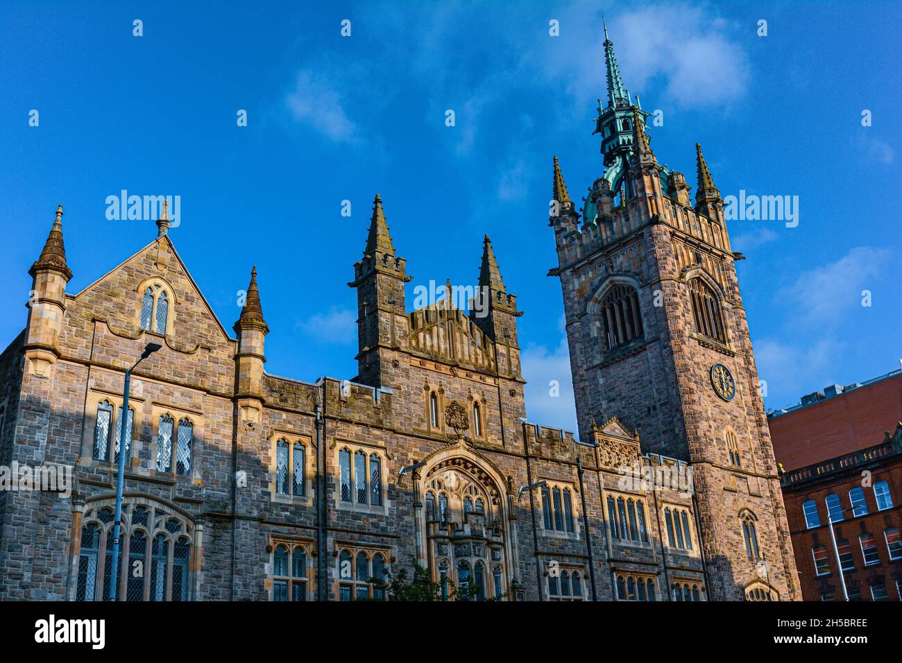 Belfast,Northern Ireland,United Kingdom - September 2, 2021: The exterior of the Memorial Church Stock Photo