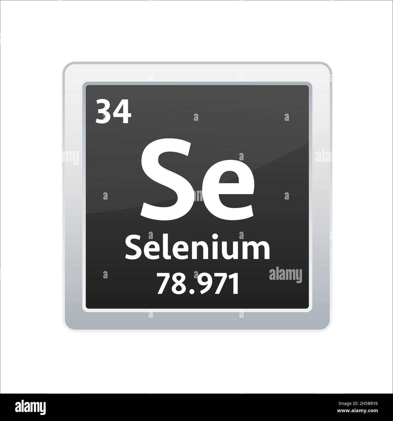 Selenium symbol. Chemical element of the periodic table. Vector stock illustration Stock Vector