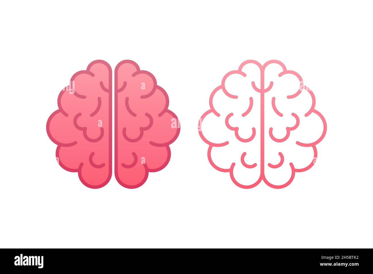 Human brain icon. Thinking process, brainstorming, good idea, brain activity. Vector stock illustration. Stock Vector