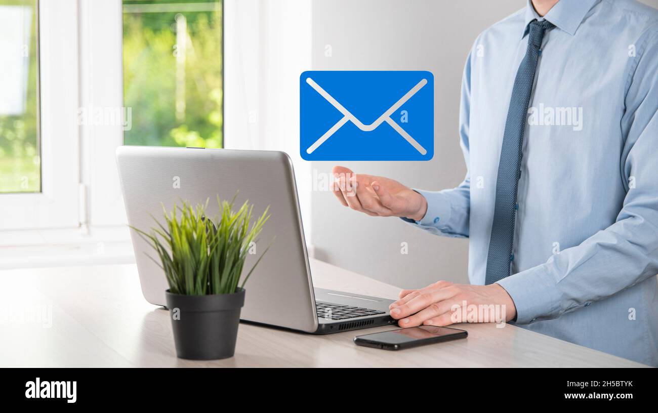 Email and user icon,sign,symbol marketing or newsletter concept ...