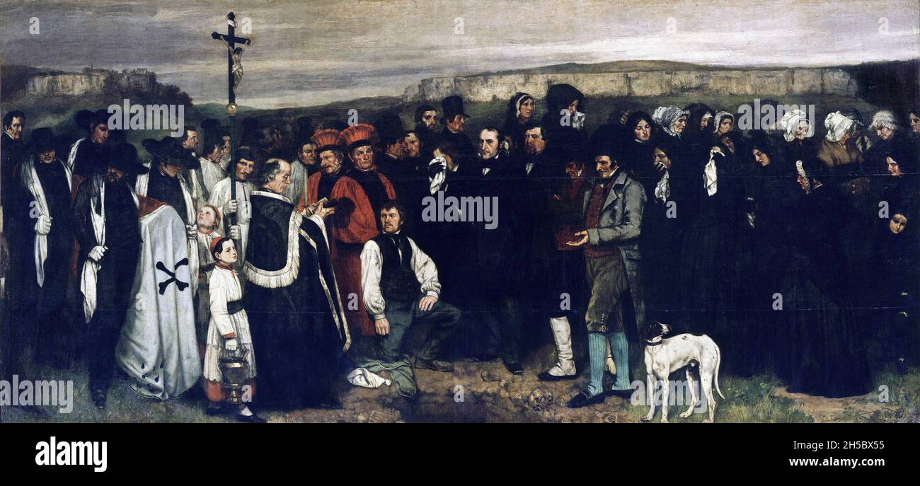 Gustave Courbet (1819-1877) 'Burial at Ornans', oil on canvas, 1849/50 Stock Photo