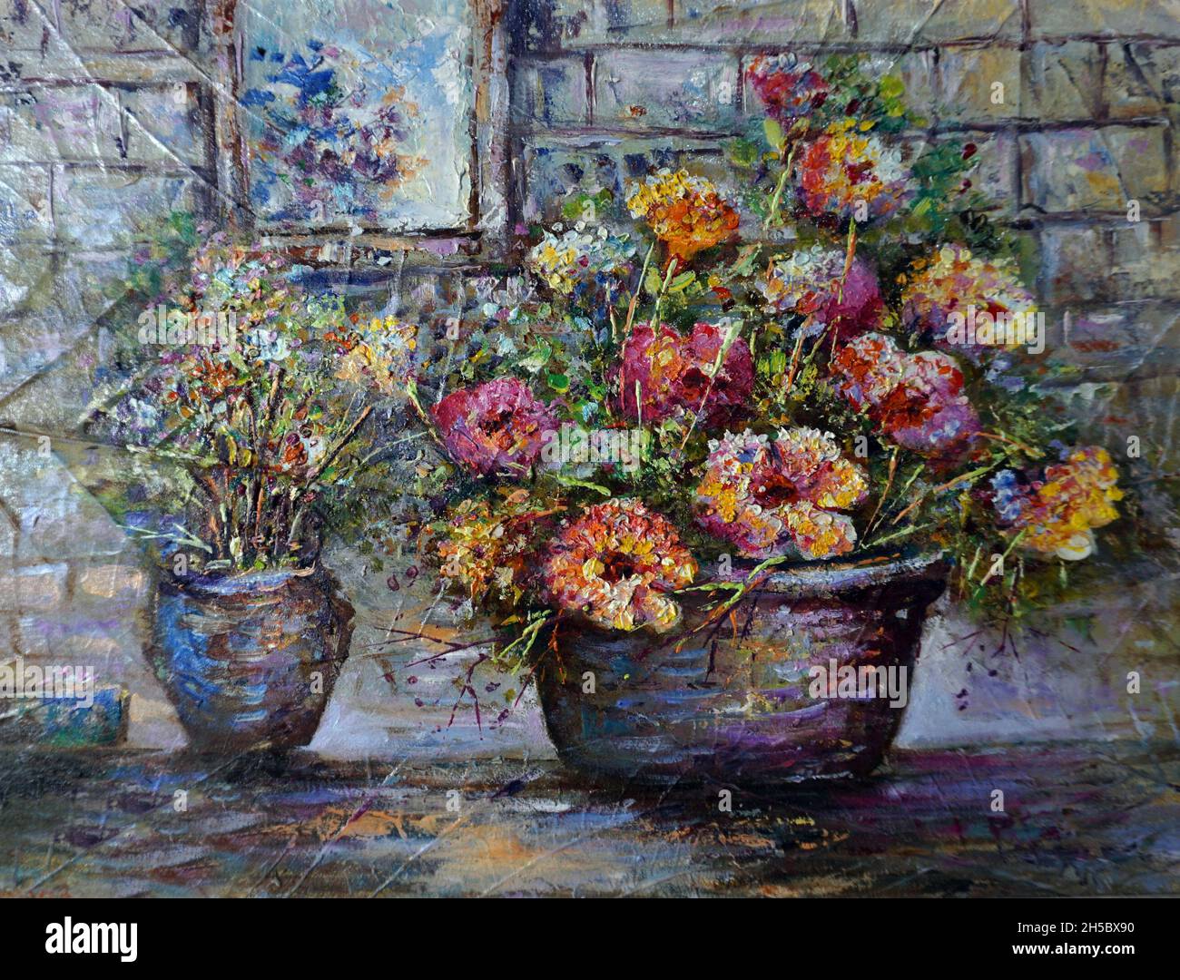 Oil Painting Abstract Flower In High Resolution Stock Photography and ...