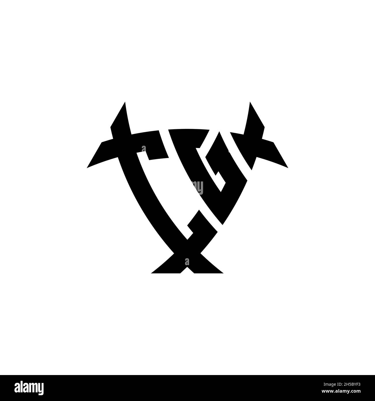 CG Monogram logo letter with triangle shield and circle shape style ...