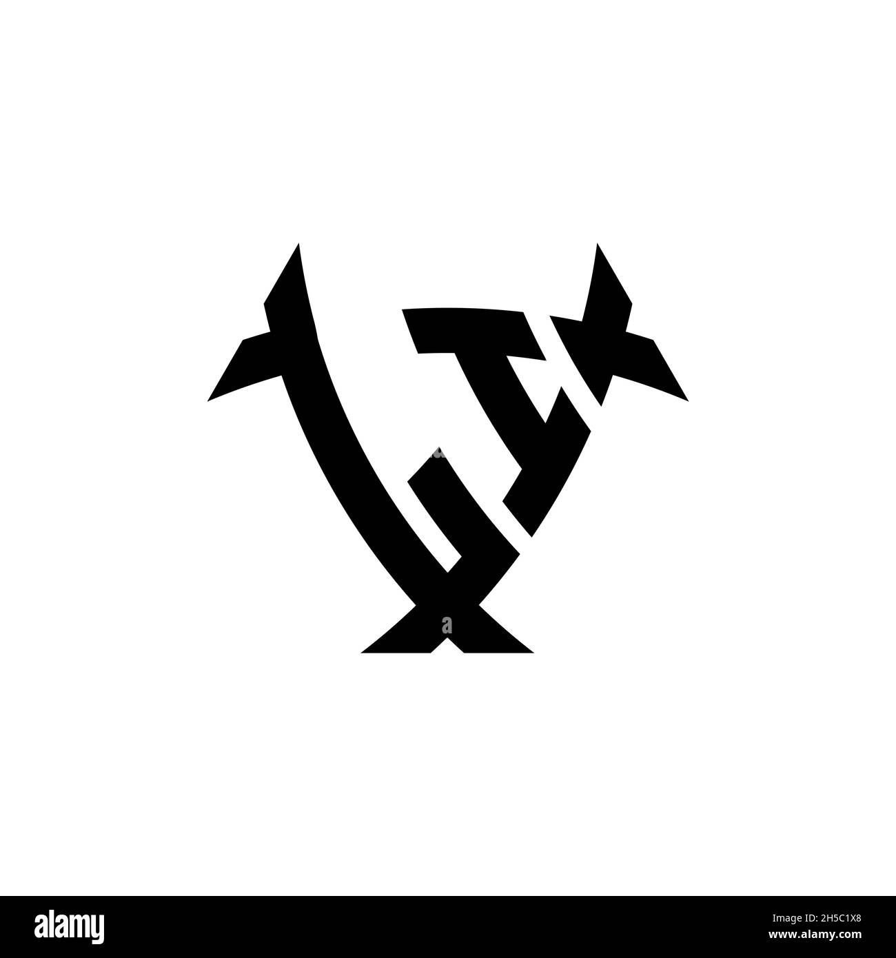 LI Monogram logo letter with triangle shield and circle shape style ...
