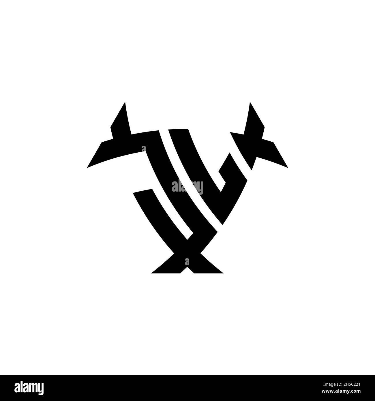 JL Monogram logo letter with triangle shield and circle shape style ...