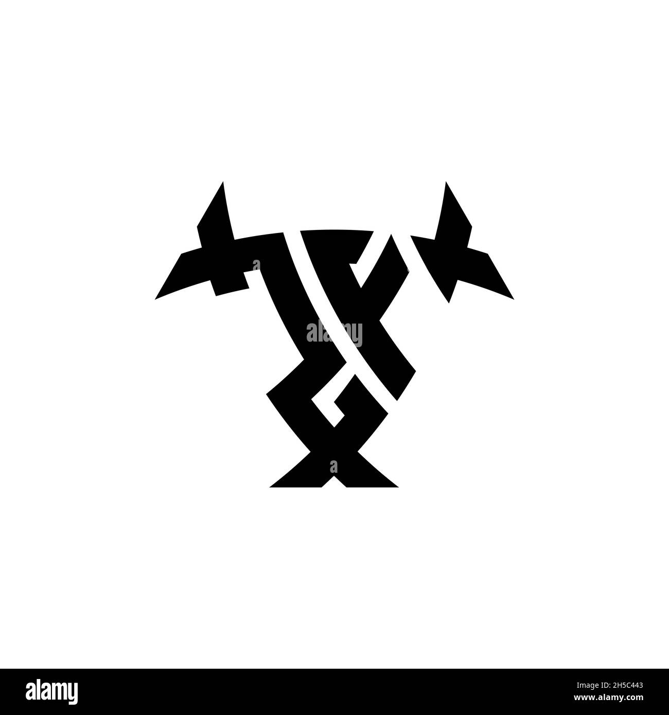 ZF Monogram logo letter with triangle shield and circle shape style ...