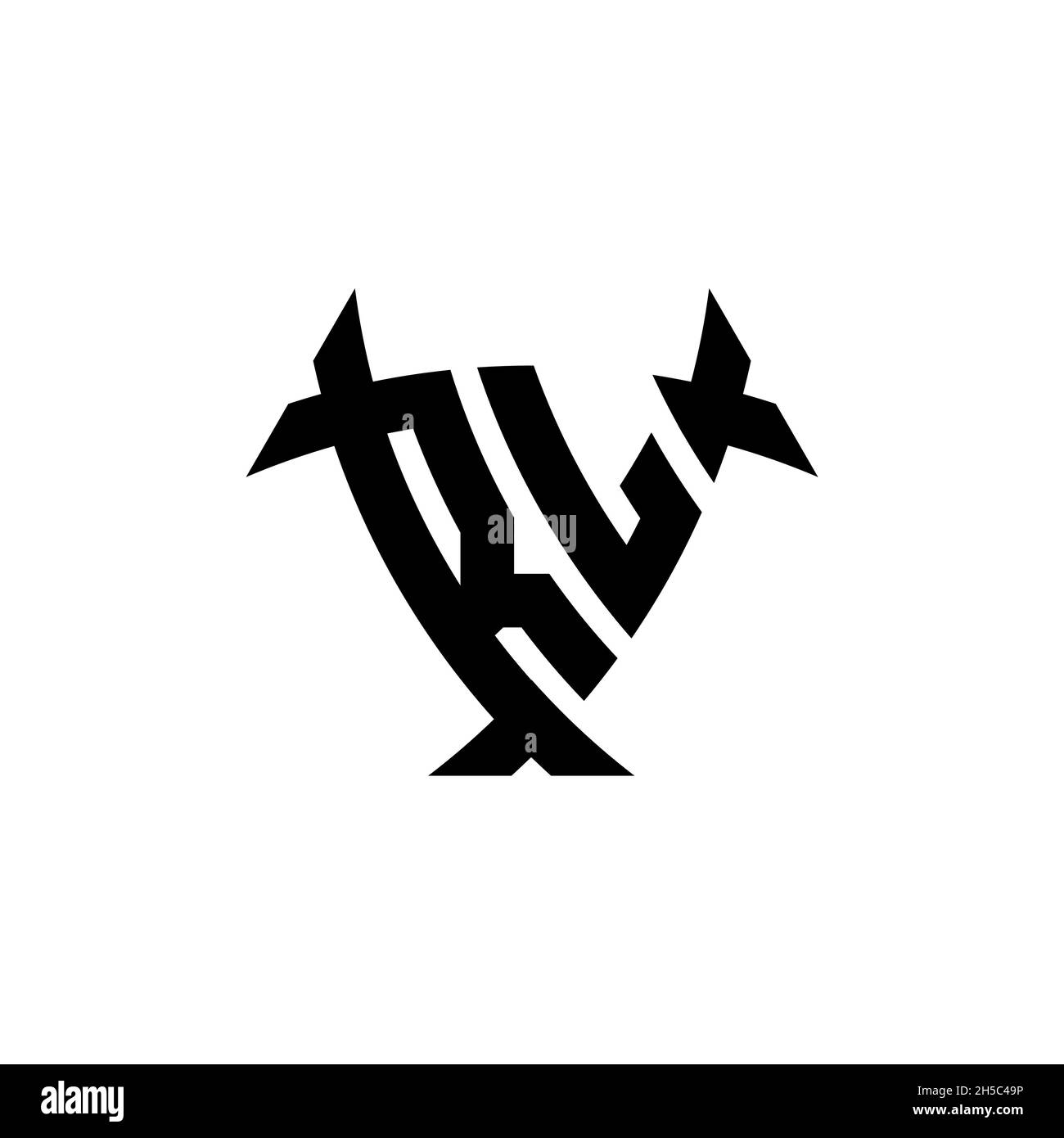 RL Monogram logo letter with triangle shield and circle shape style ...