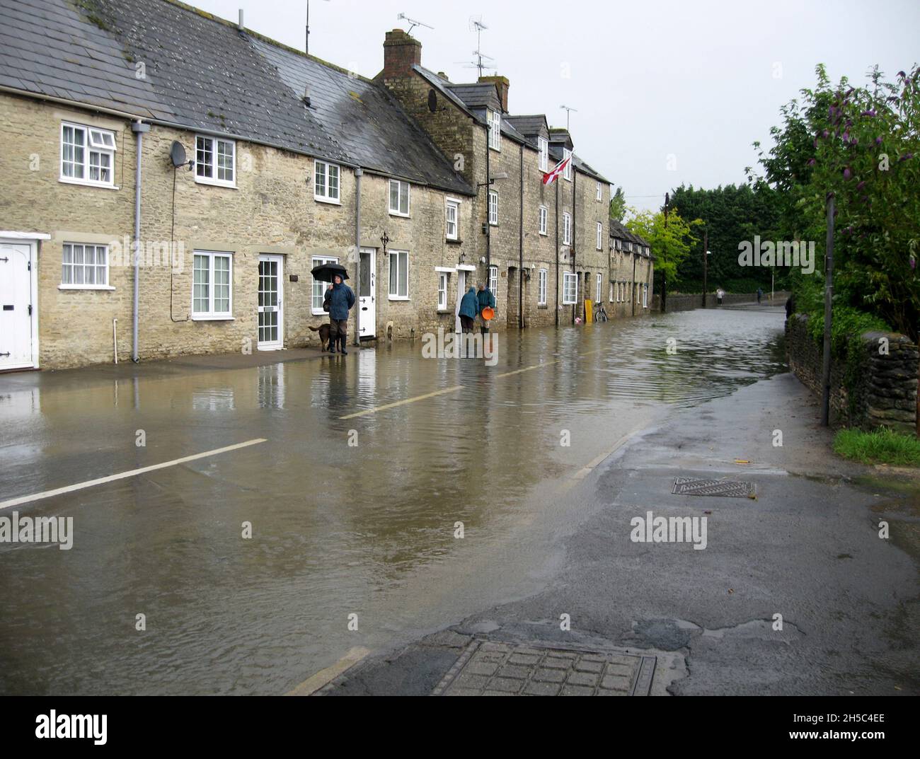 Flooding in Fairford Village -1 Stock Photo
