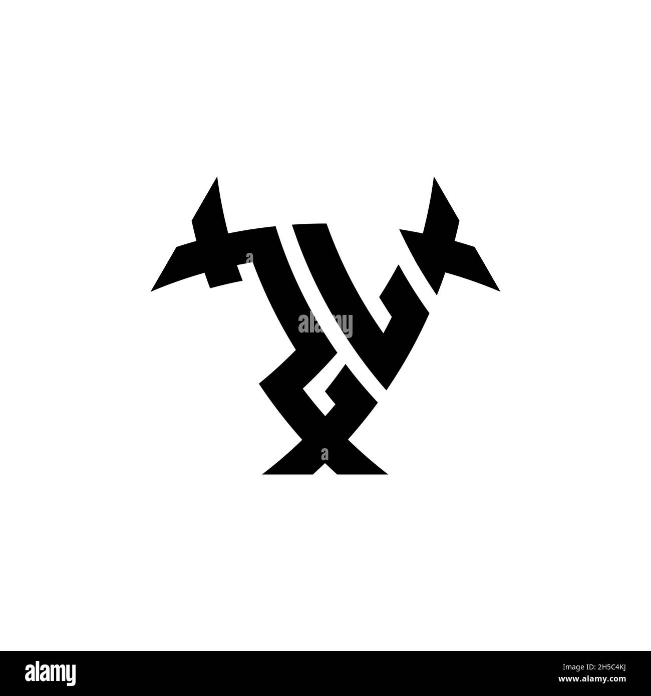 ZL Monogram logo letter with triangle shield and circle shape style ...