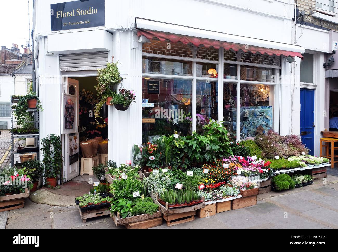 facade of Floral Studio, Portobello road, London, Uk Stock Photo