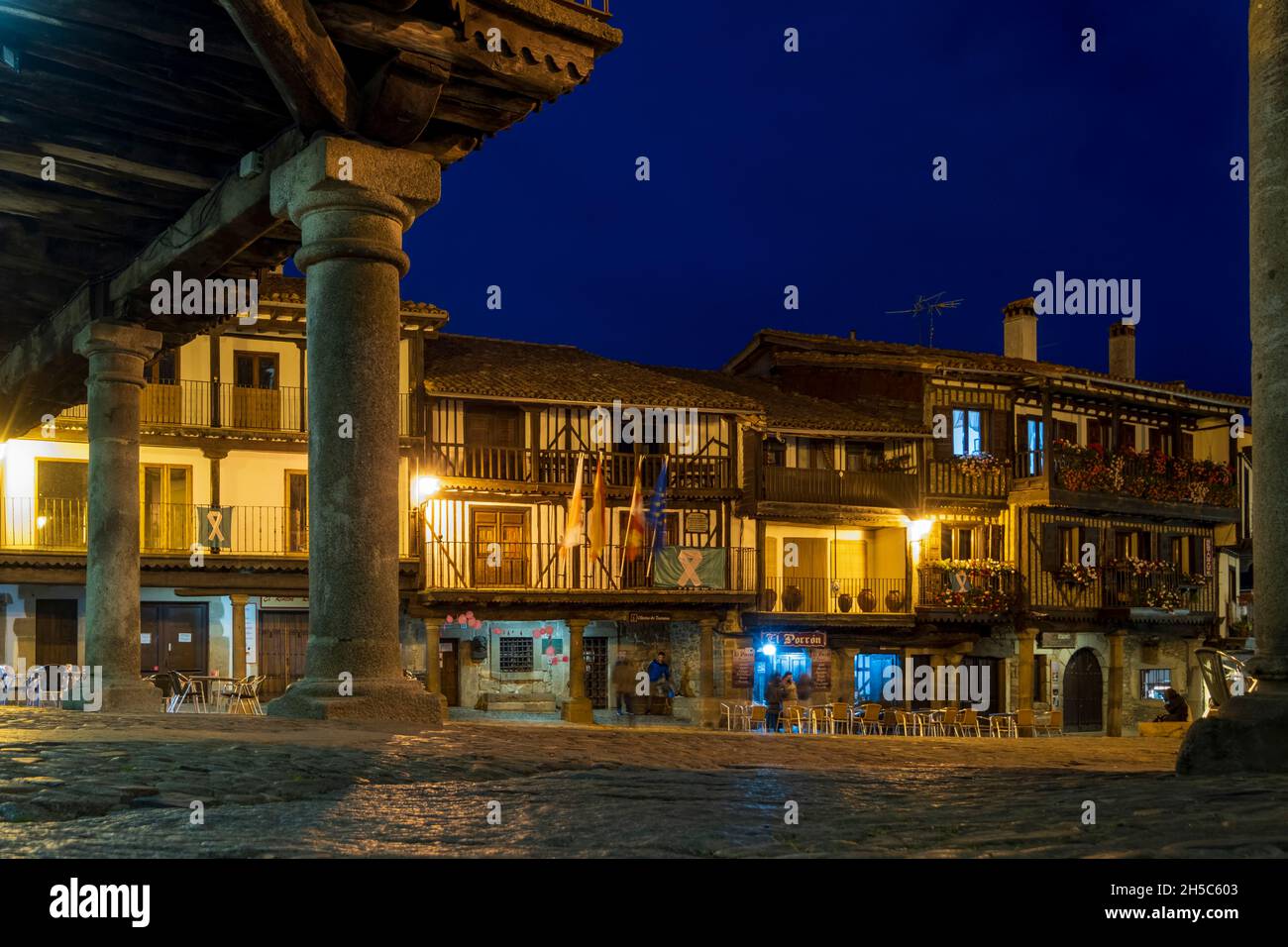 Plaza Mayor. La Alberca. Salamanca. Spain Stock Photo