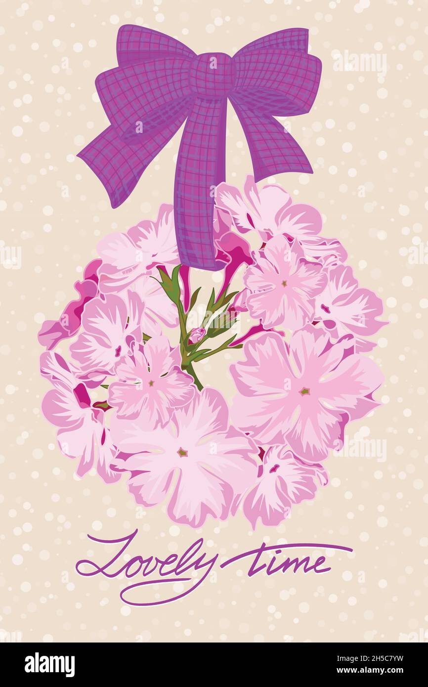 Greeting wedding card with flower wreath Stock Vector Image & Art - Alamy