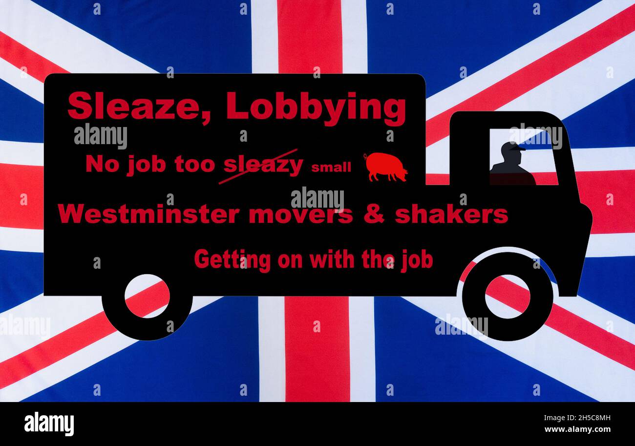 Sleaze, lobbying, Tory party, Conservative party, UK politics, Boris Johnson, politicians, trust... concept Stock Photo