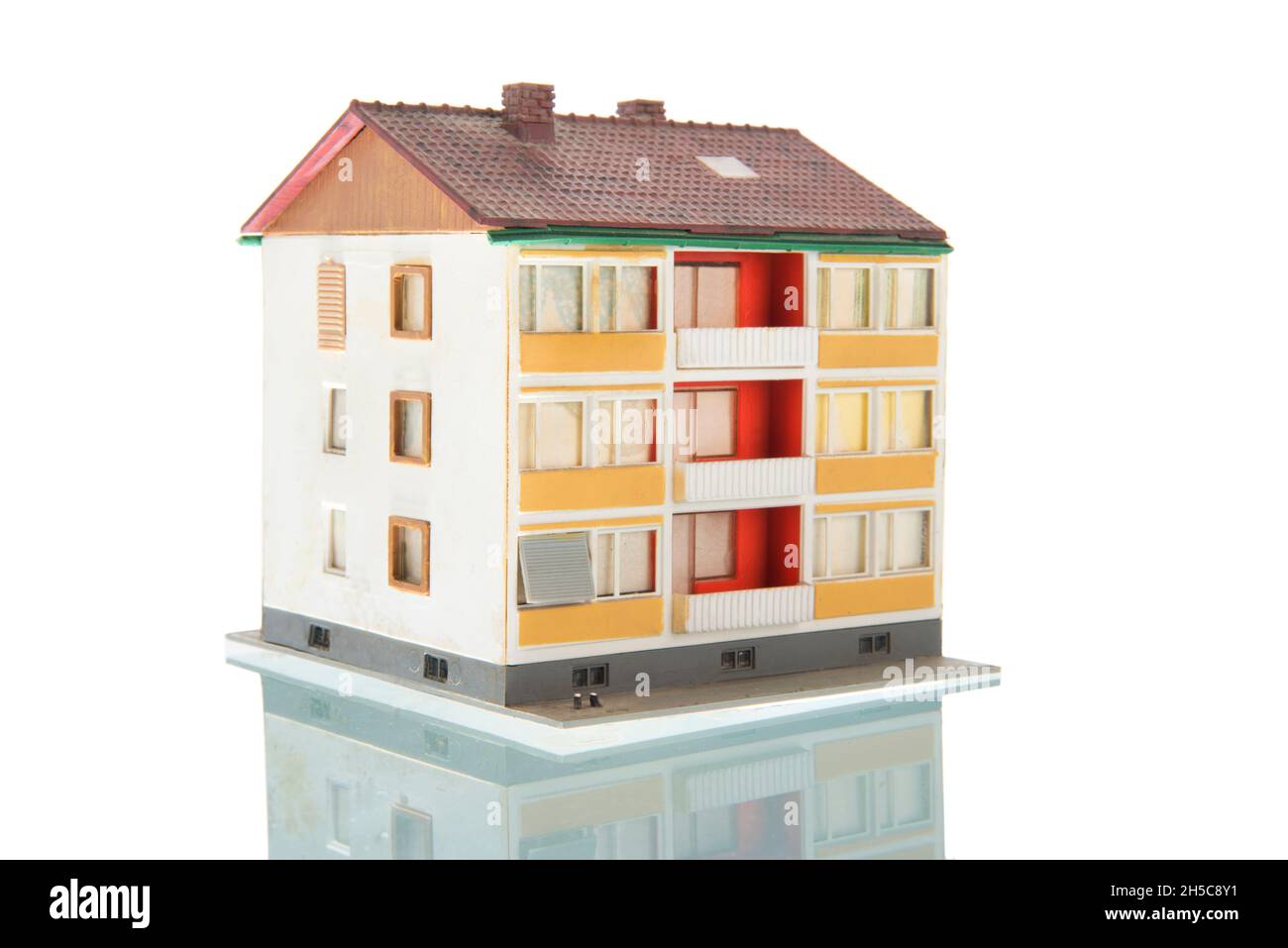 apartments building isolated over white background Stock Photo - Alamy