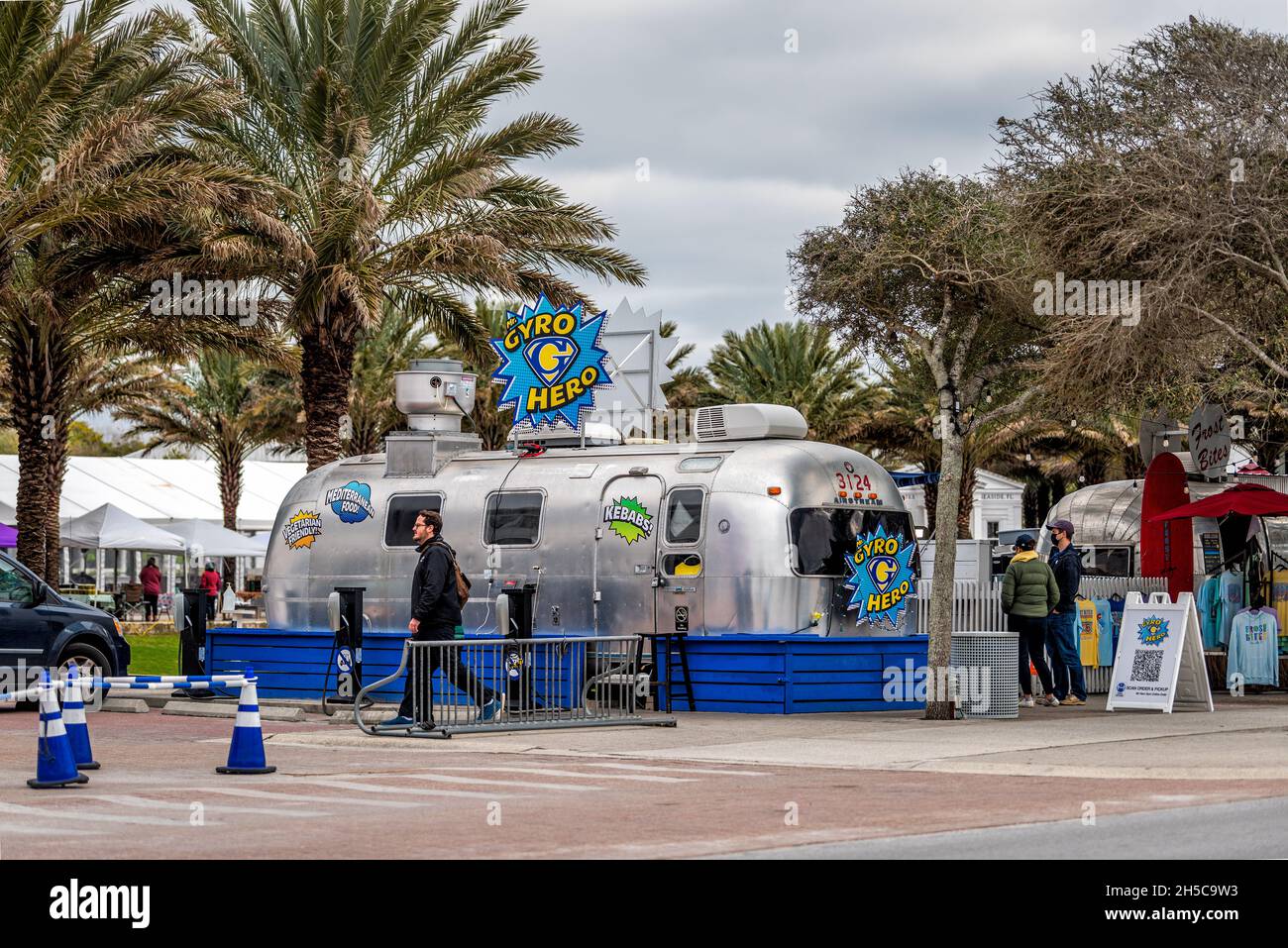 Seaside, USA January 9, 2021 Town of Seaside, Florida in panhandle