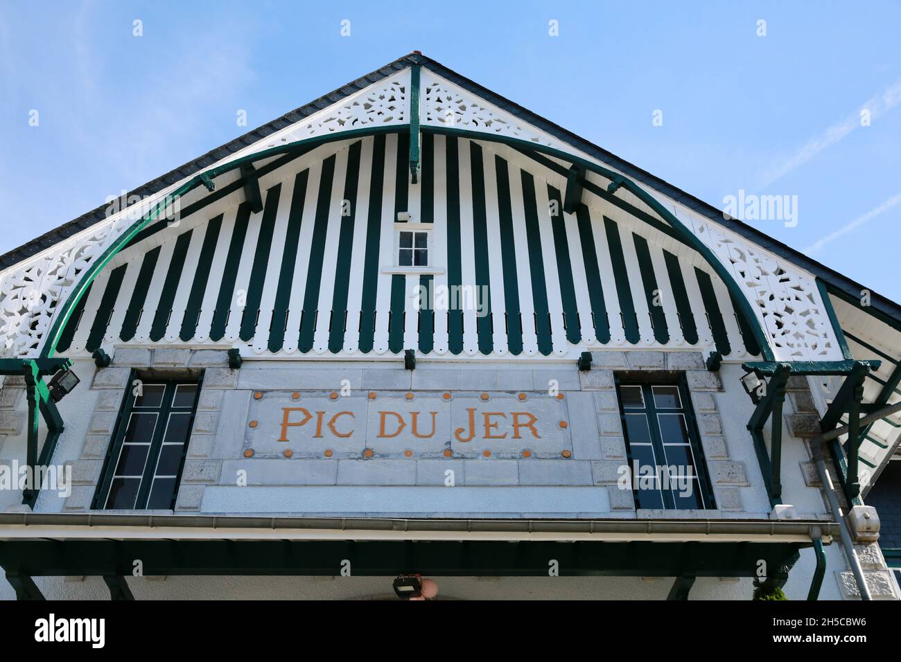 FUNICULAIRE DU PIC DU JER, HautesPyrénées, Lourdes, France Stock Photo