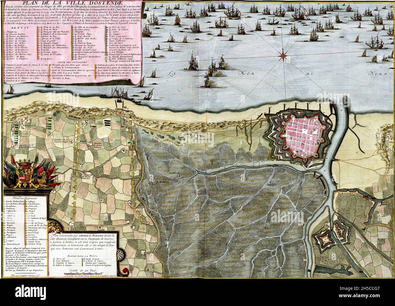 Scan of an 18th or 19th-century vintage map Stock Photo - Alamy
