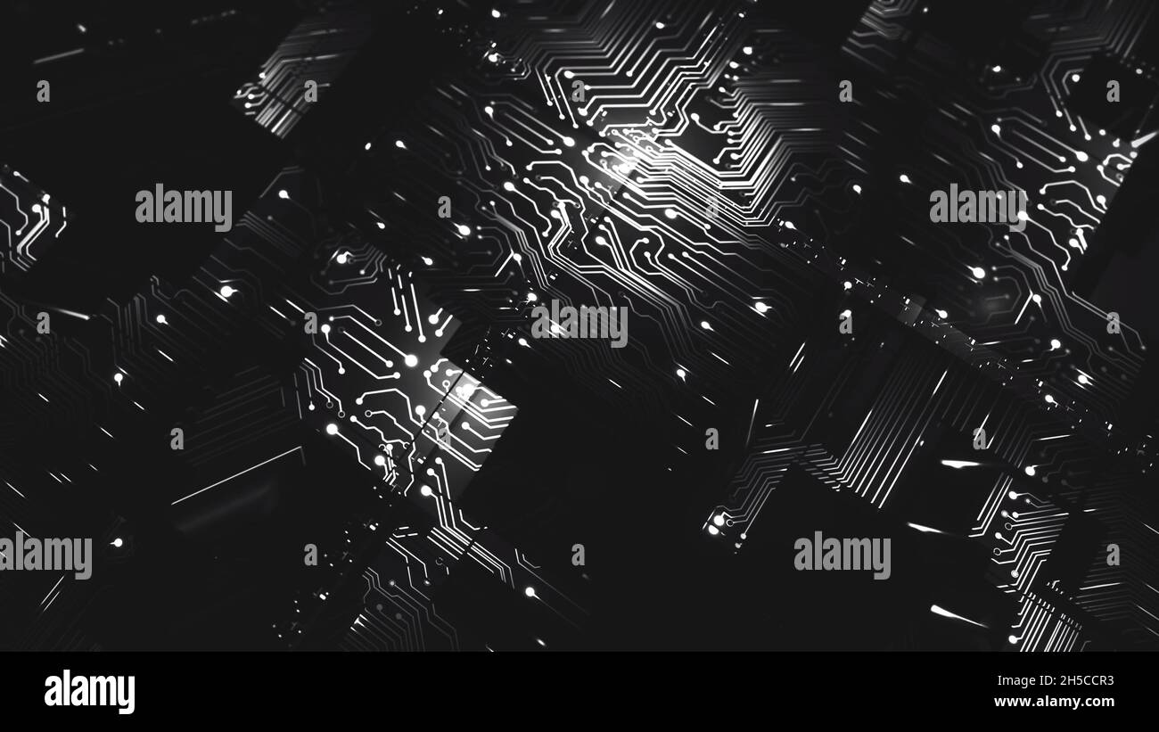 Black Color Technology Background Stock Photo - Alamy