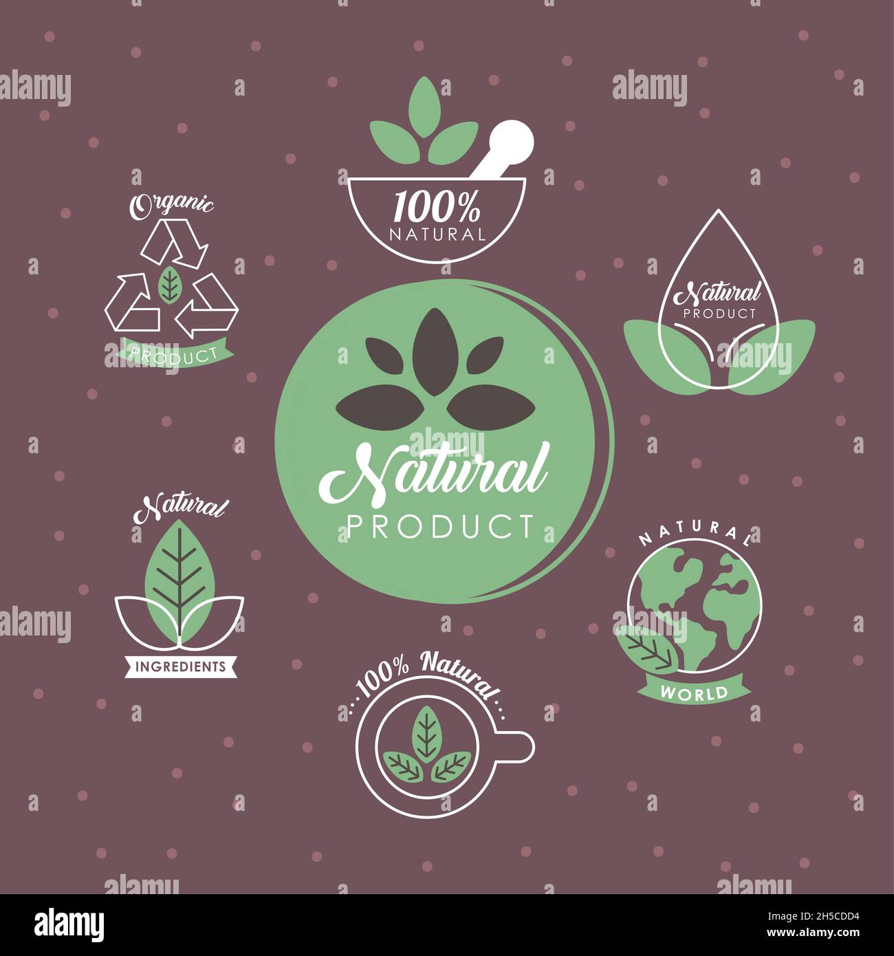 set of seven natural labels Stock Vector Image & Art Alamy