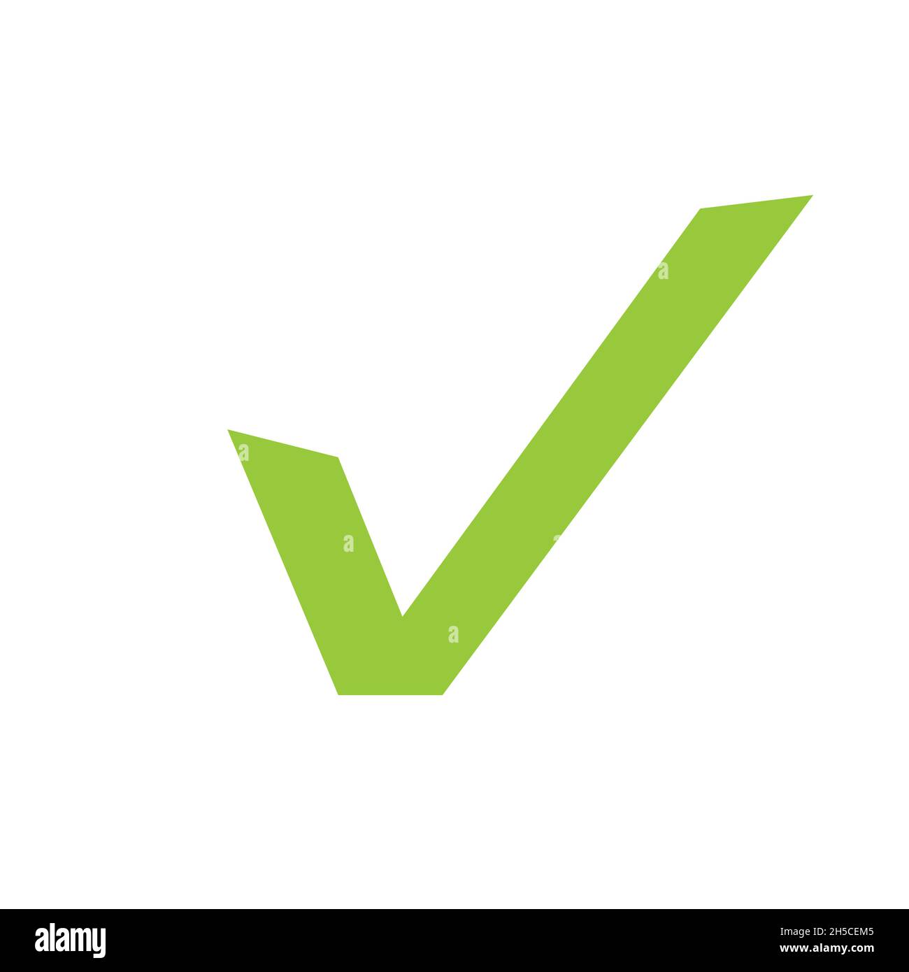 checkmark or confirm icon button. Checkmark icon, vector on white background  Stock Vector