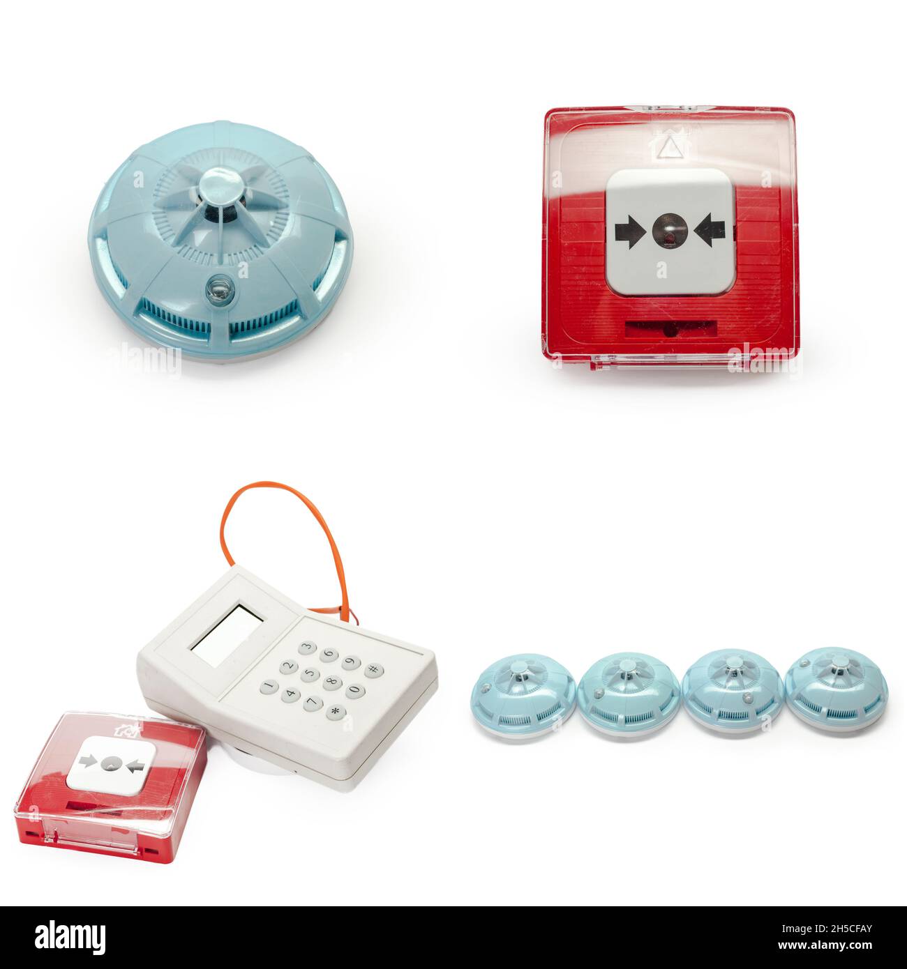 alarm system home isolated on white Stock Photo