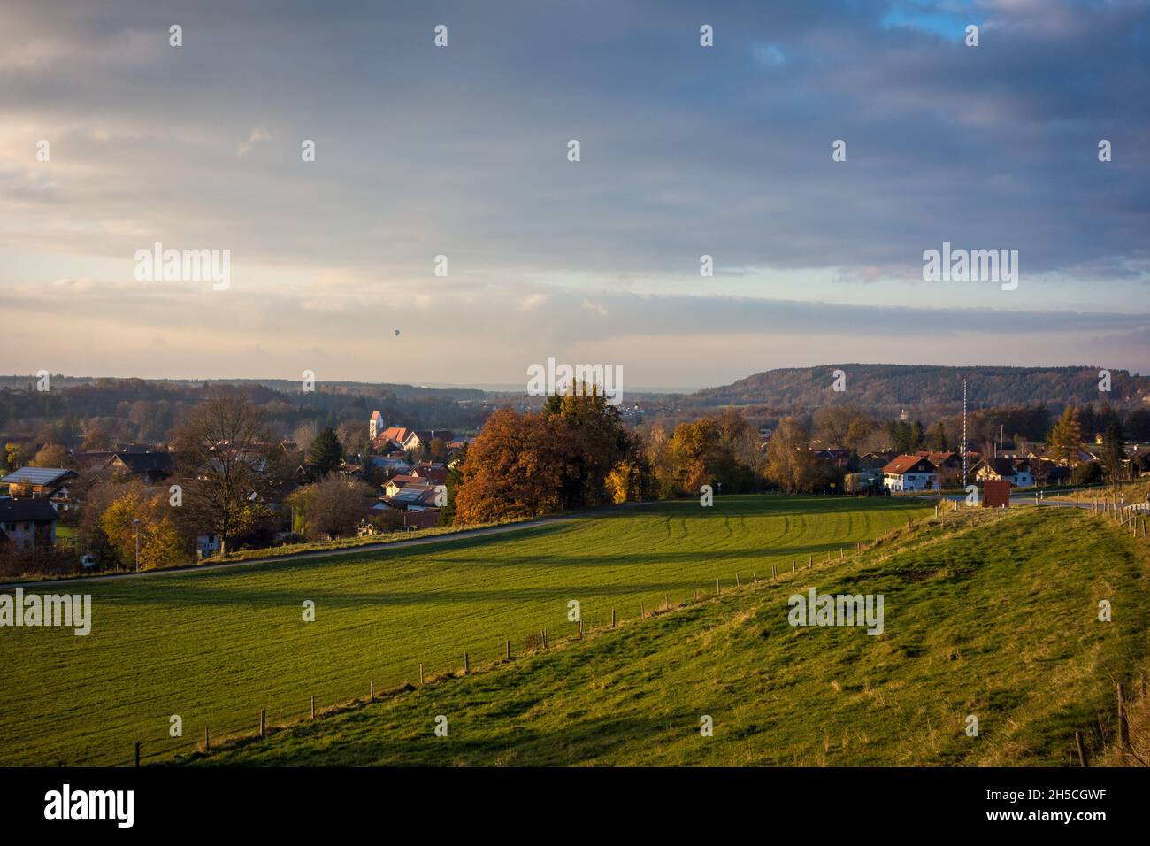 Apfeldorf am Lech, Lechrain, Bavaria, Germany Stock Photo