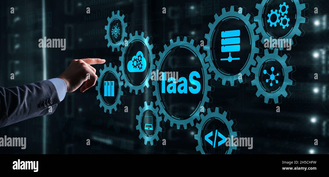 IaaS Infrastructure as a service cloud computing service model Stock ...
