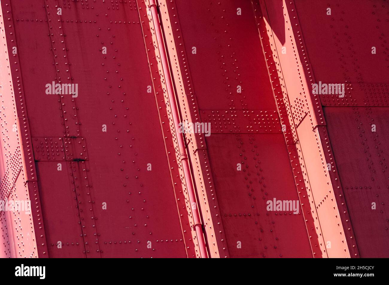 Detail of the rivets of the Golden Gate Bridge in San Francisco
