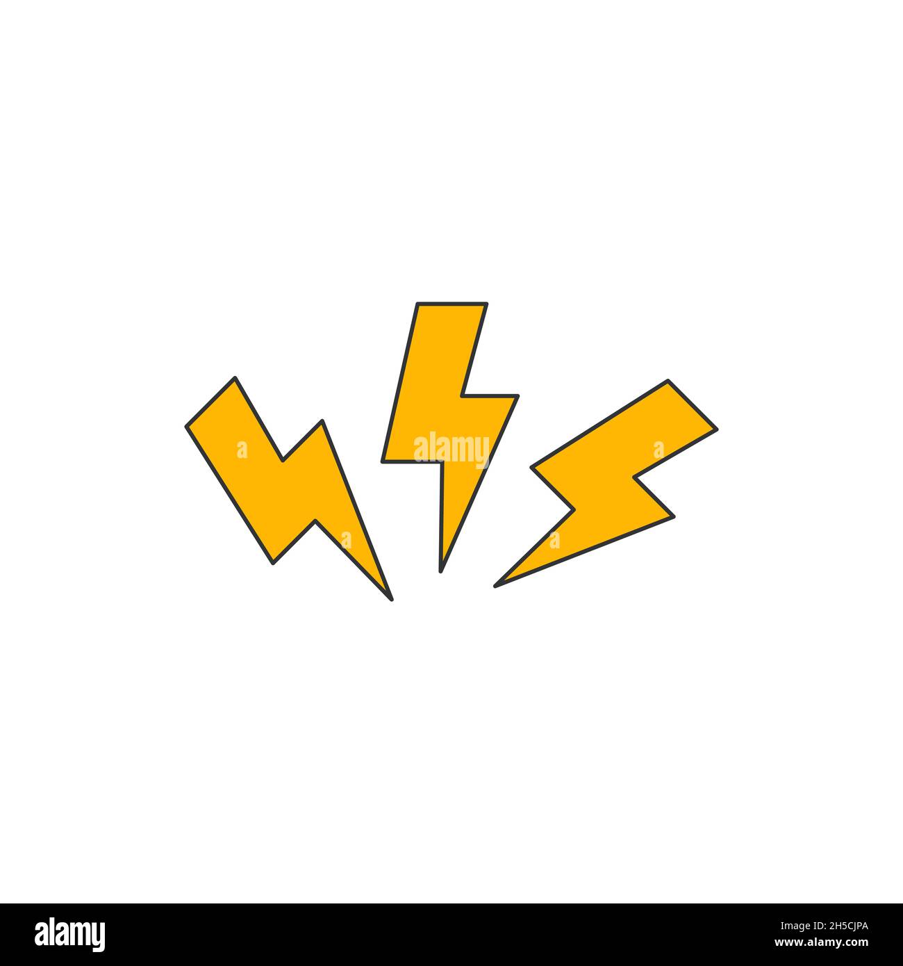 Set of three lightning bolt icons Stock Vector Image & Art - Alamy