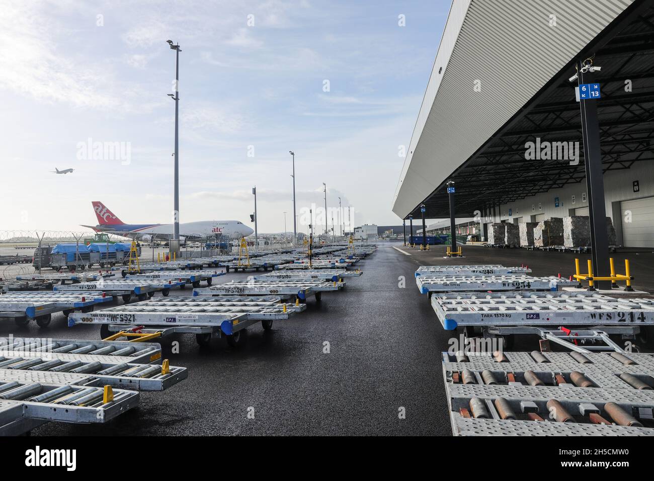 Liege, Belgium. 8th Nov, 2021. Cainiao Network's smart logistics hub is seen at Liege Airport in Grace-Hollogne, Liege Province, Belgium, on Nov. 8, 2021. Cainiao Network, the logistics arm of China's Alibaba Group, officially opened Monday its first smart logistics hub at Liege Airport in Belgium. Credit: Zheng Huansong/Xinhua/Alamy Live News Stock Photo