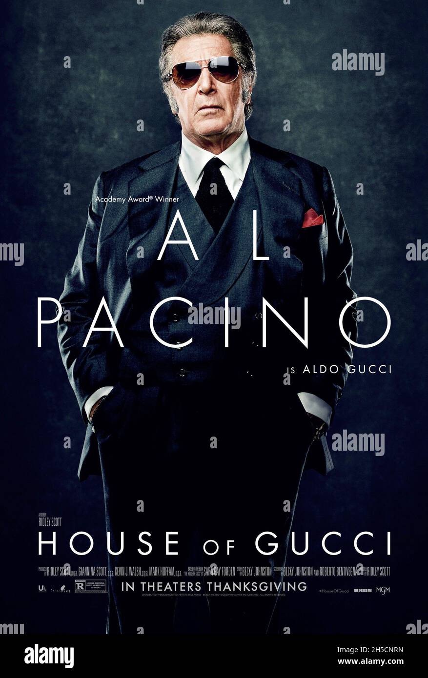 HOUSE OF GUCCI, US character poster, Al Pacino as Aldo Gucci, 2021. © MGM /  Courtesy Everett Collection Stock Photo - Alamy