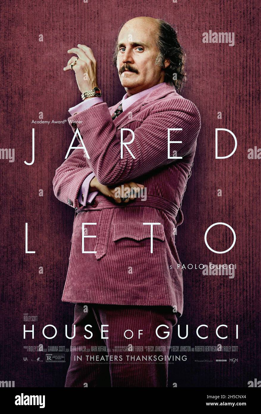 HOUSE OF GUCCI, US character poster, Jared Leto as Paolo Gucci, 2021. © MGM  / Courtesy Everett Collection Stock Photo - Alamy