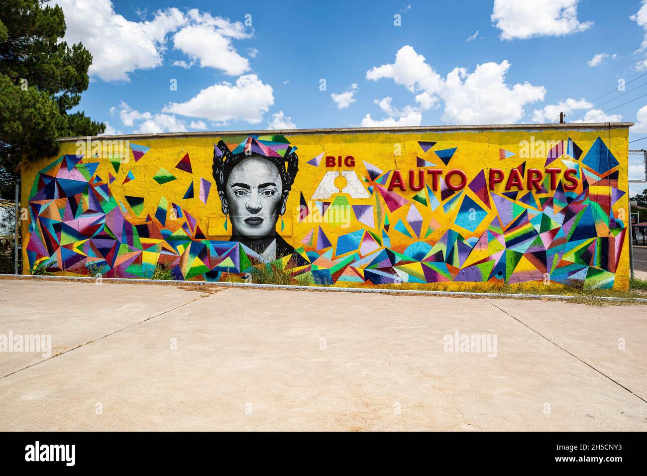 A mural of Frida Kahlo in Marfa, Texas Stock Photo - Alamy
