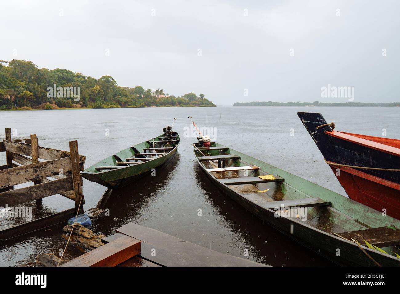 Boat on the Amazon Stock Photo Alamy