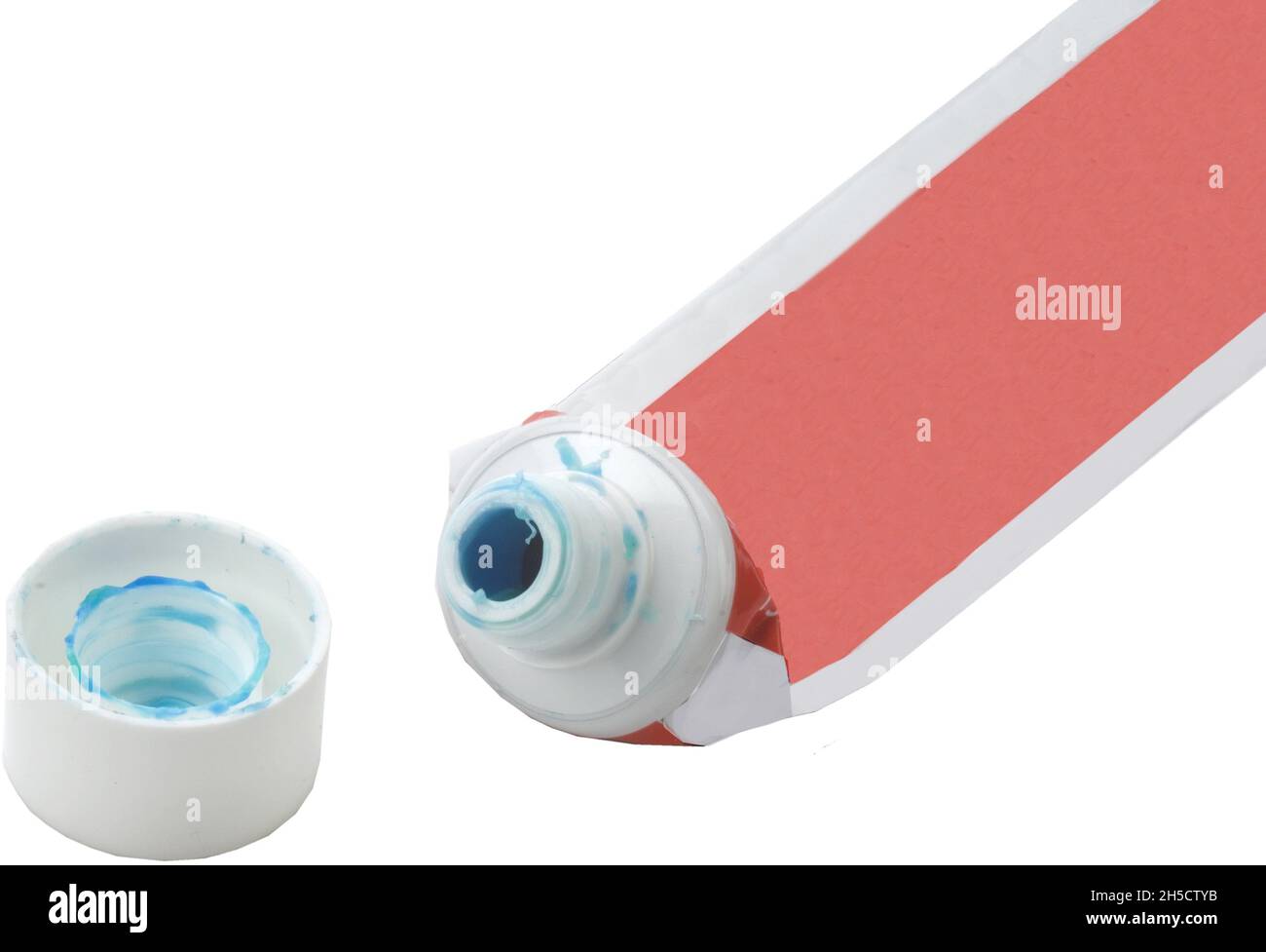 empty toothpaste tube, cutout Stock Photo Alamy