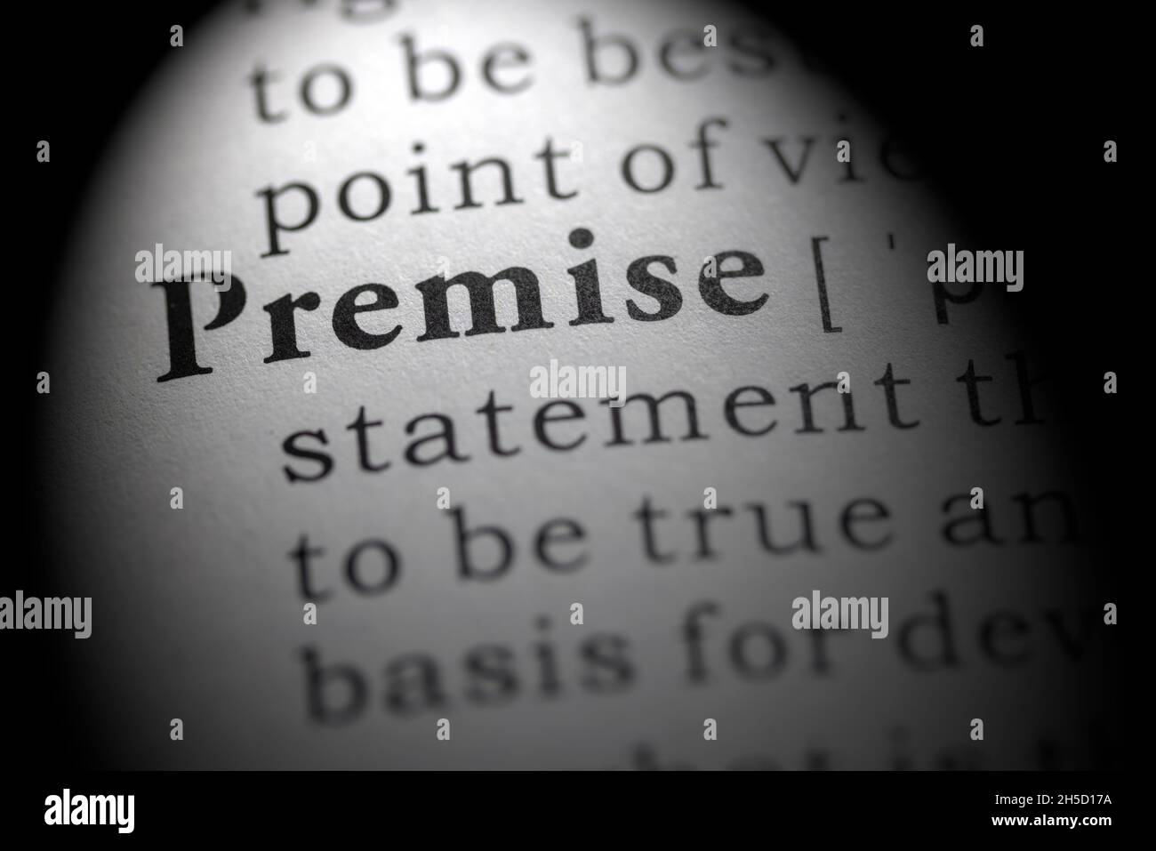 fake-dictionary-word-dictionary-definition-of-premise-stock-photo-alamy