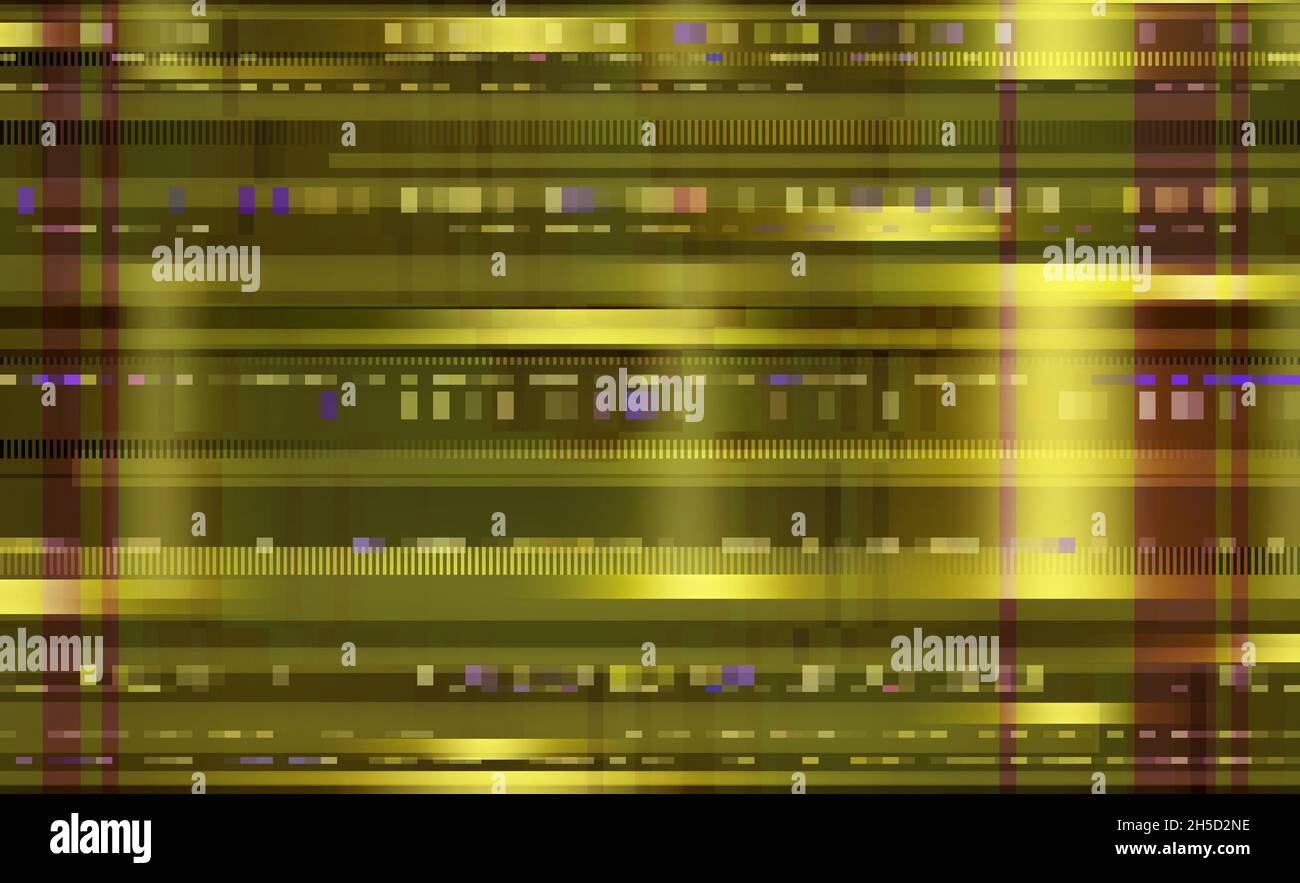 Glitch video error screen distortion with digital pixel noise. Vector ...