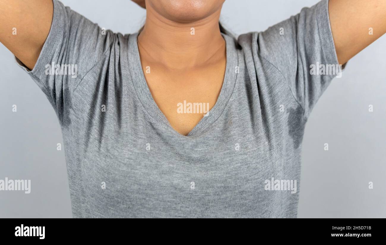 Woman feel bad with body odor problem Stock Photo Alamy