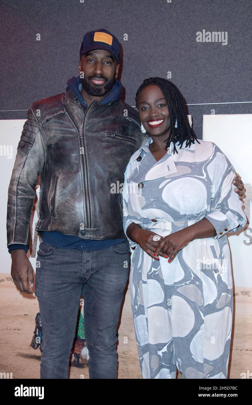 Steve Achiepo and Aissa Maiga attending the Marcher Sur L'Eau Premiere