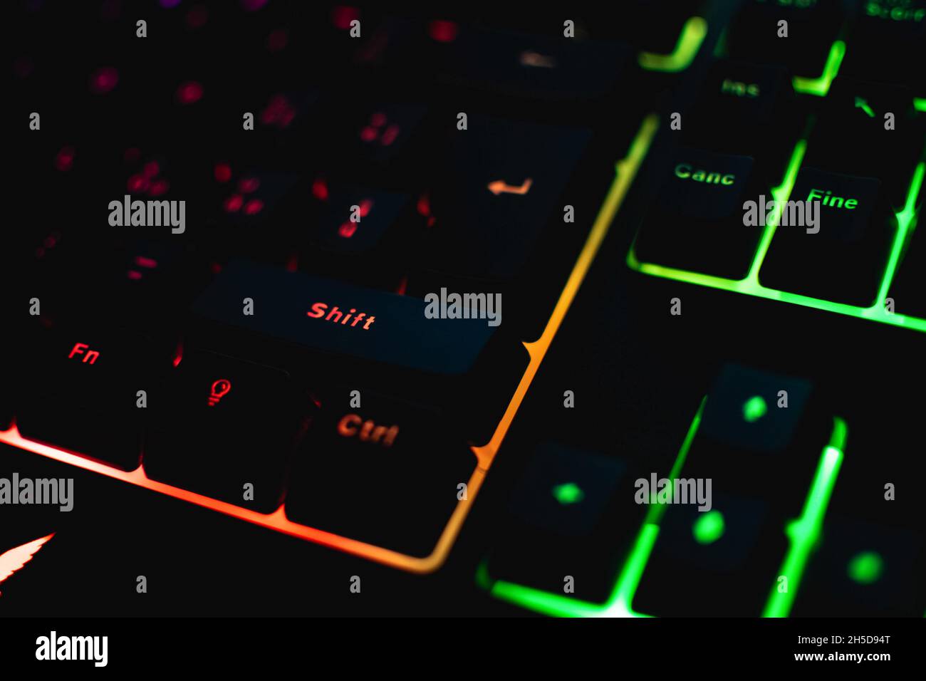 mechanical keyboard with leds and mouse Stock Photo Alamy