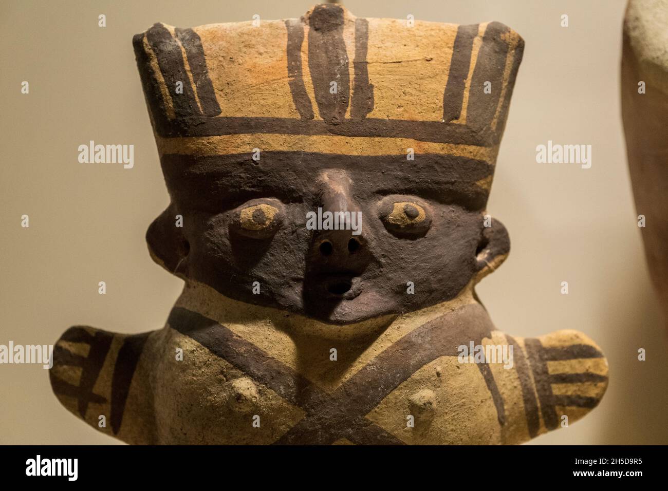 pre-Columbian ceramics,Chancay culture (1200 to 1470 AC). ,Lima, Peru. Stock Photo