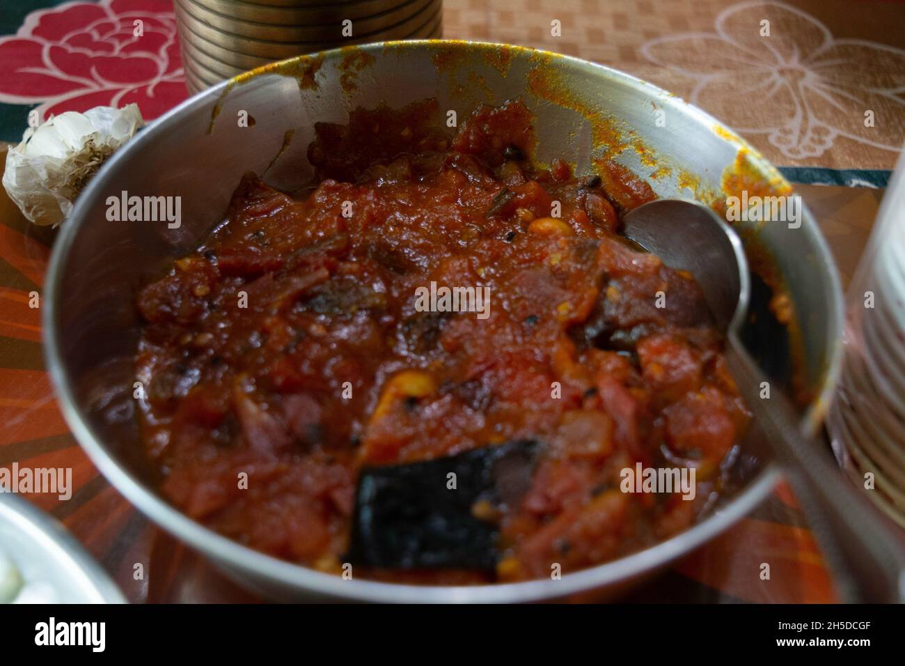 Closeup of Indian dates chutney for Biryani Stock Photo Alamy