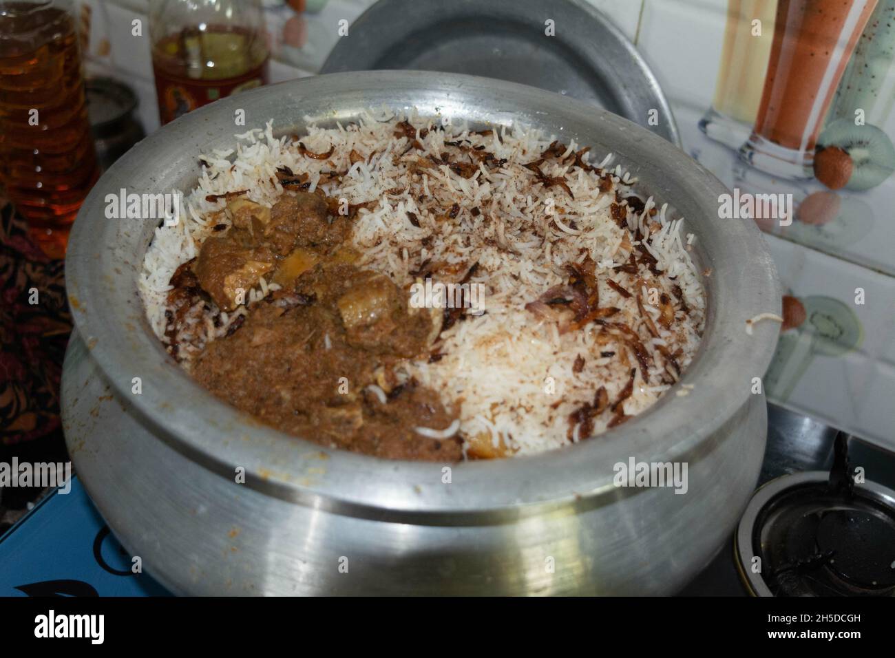 Closeup of homemade Indian style Biryani Stock Photo - Alamy