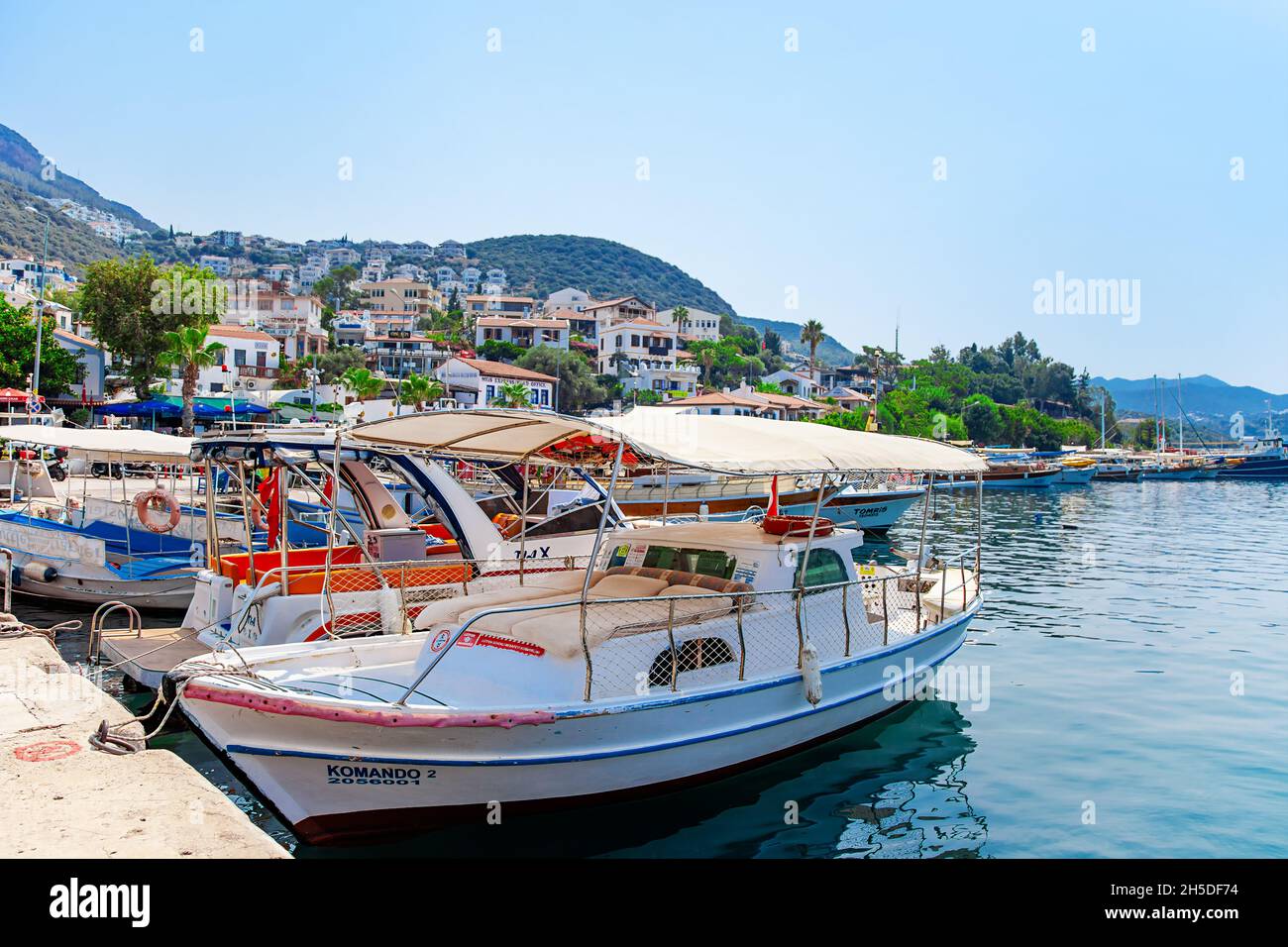 Kas, Turkey - August 5 2021: touristik marine view Stock Photo