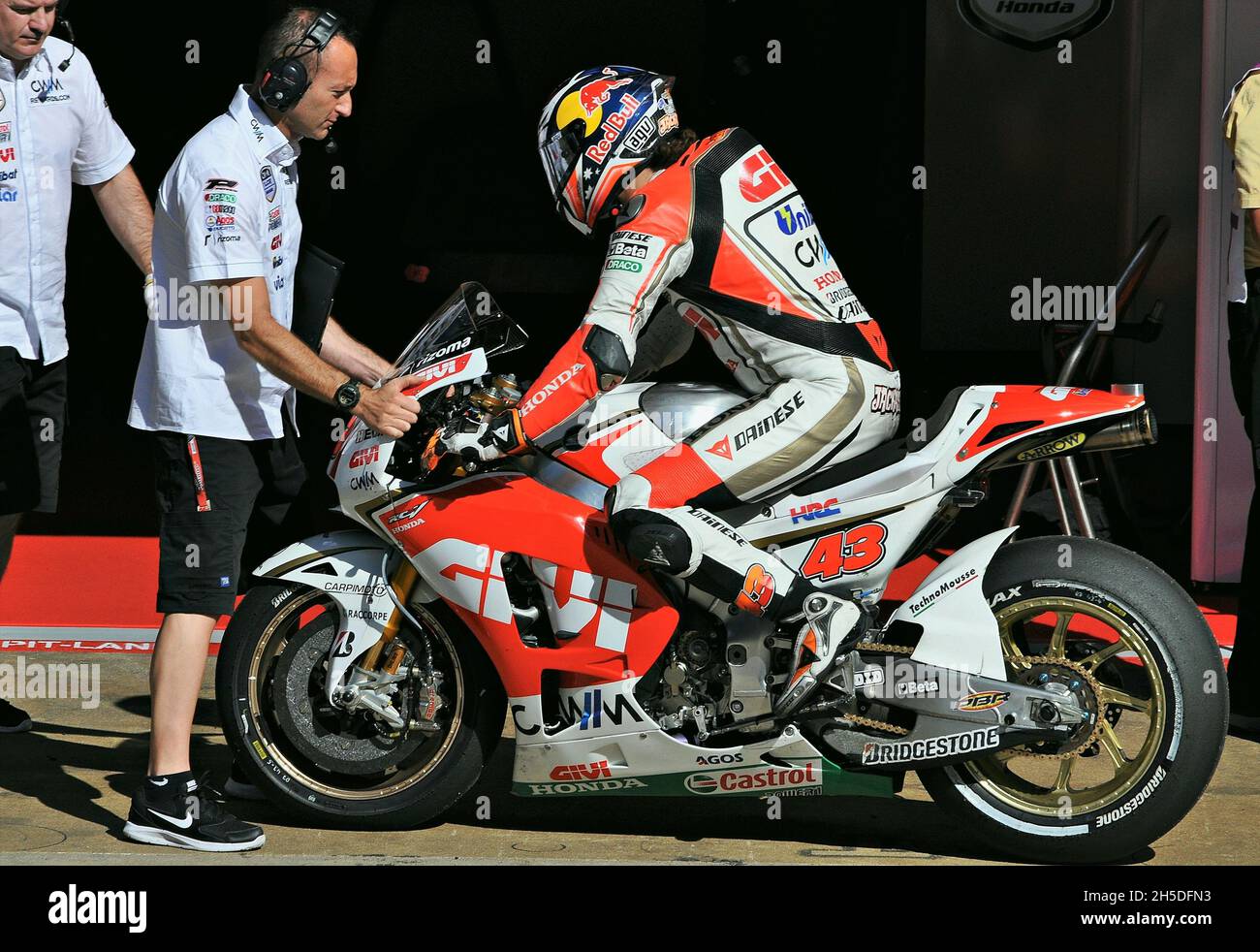 Jack Miller-Honda MotoGP 2015 at the Barcelona Catalunya circuit, Montmeló, Spain Stock Photo