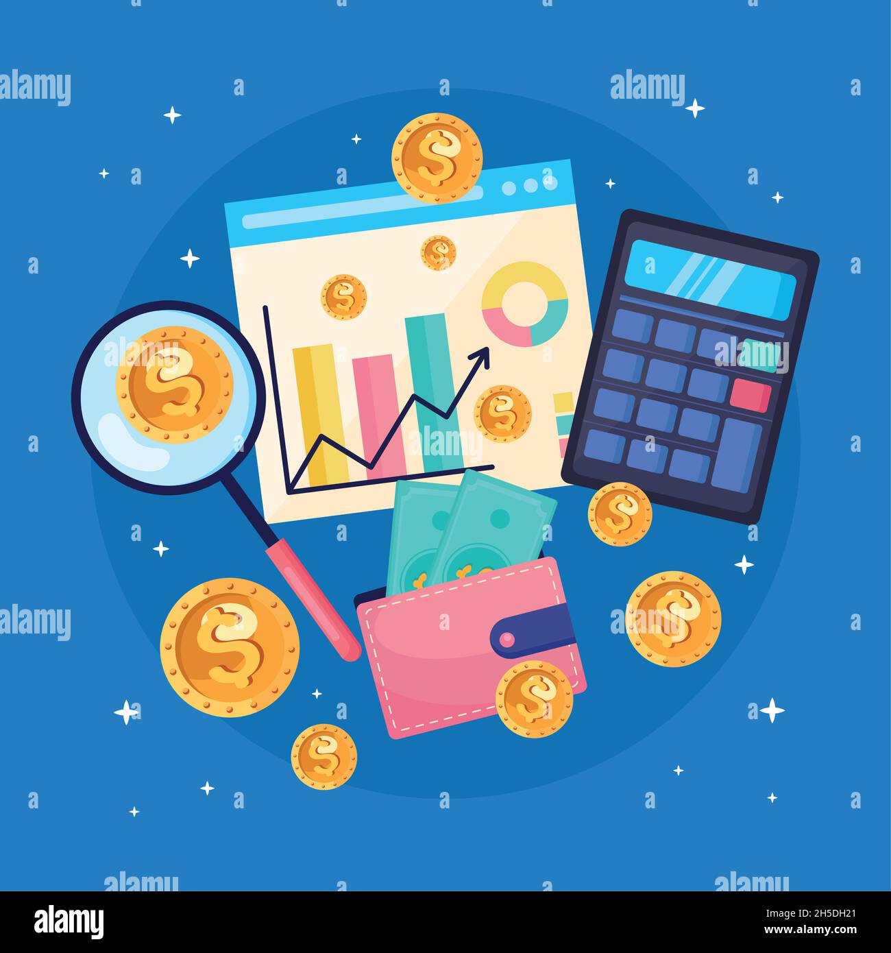 infographic and money icons Stock Vector Image & Art - Alamy