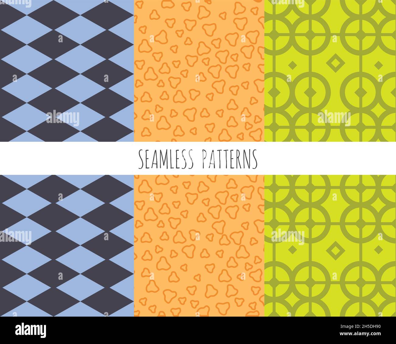 three textures backgrounds colors Stock Vector